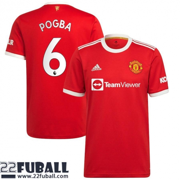 Fussball Trikots Manchester United Heimtrikot Herren 21 22 # Pogba 6