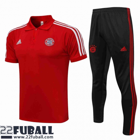 Poloshirts Bayern Munchen rot Herren 21 22 PL149