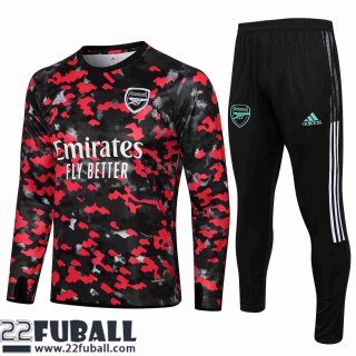 Trainingsanzug Arsenal Schwarz Rot Herren 21 22 TG107