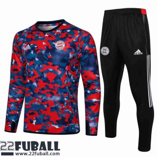 Trainingsanzug Bayern Munchen Blau Rot Herren 21 22 TG109