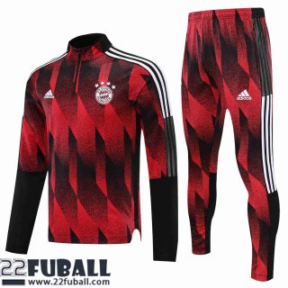 Trainingsanzug Bayern Munchen rot schwarz Herren 21 22 TG38