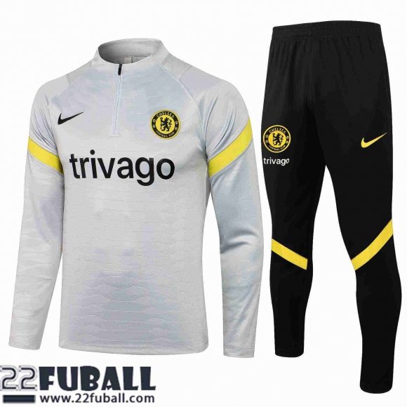 Trainingsanzug Chelsea hellgrau Herren 21 22 TG70