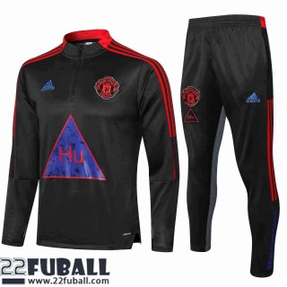 Trainingsanzug Manchester United Dunkelgrau Herren 21 22 TG99