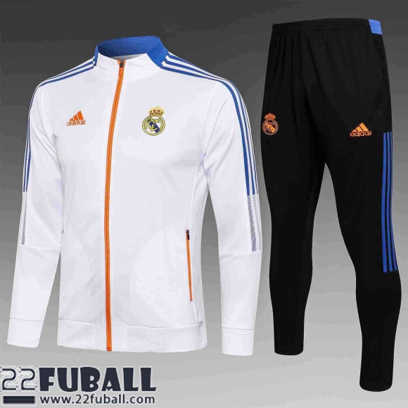 Sweatjacke Real Madrid blanche Kinder 21 22 TK58